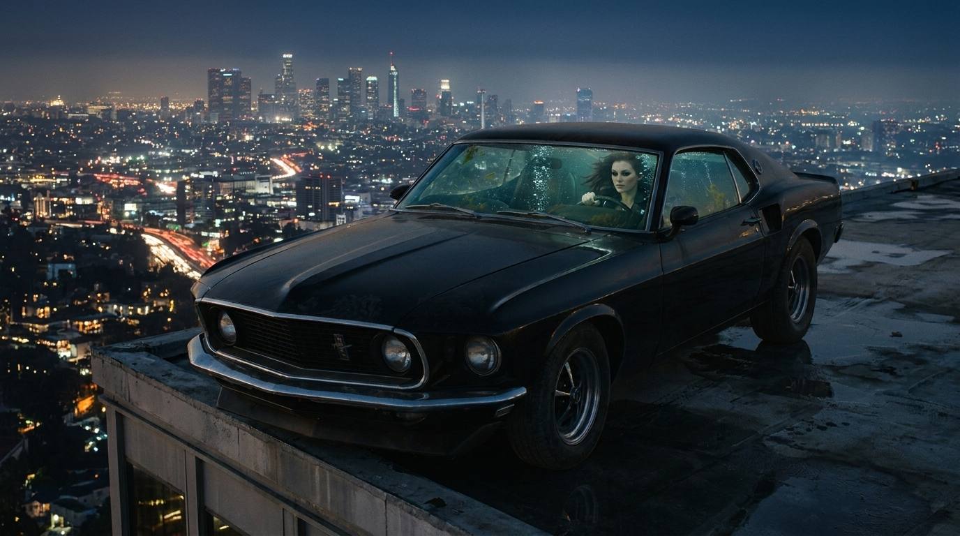 Night city frame music video
