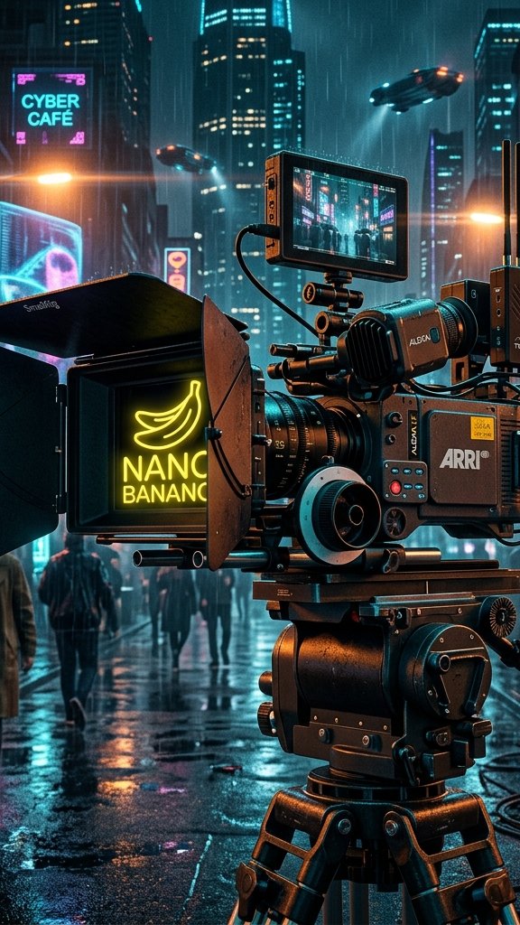 Nano Banano Cyberpunk Camera Rig render